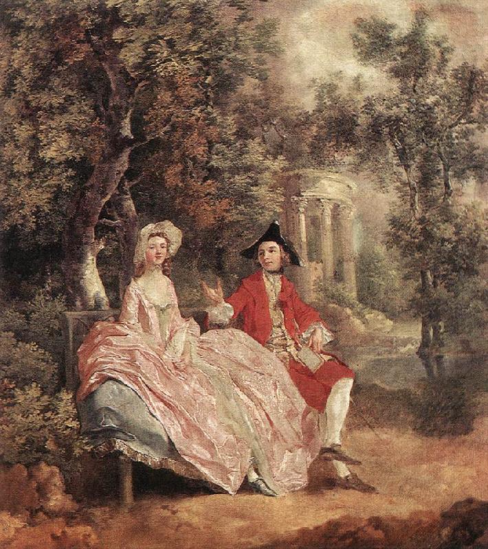 GAINSBOROUGH, Thomas Conversation in a Park sd china oil painting image